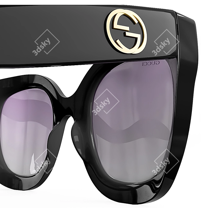 Stylish Gucci Sunglasses 2013 3D model image 2