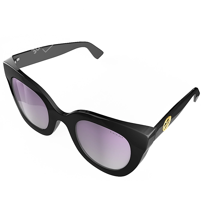 Stylish Gucci Sunglasses 2013 3D model image 3