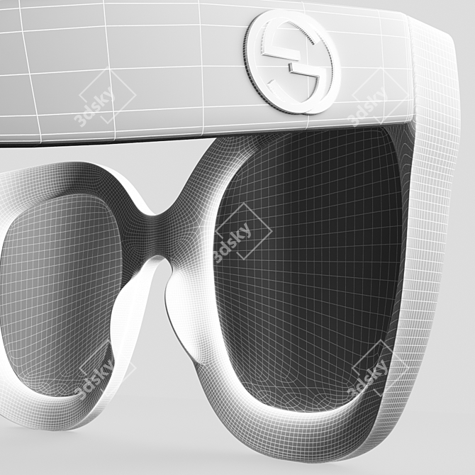 Stylish Gucci Sunglasses 2013 3D model image 4