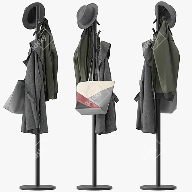 Naula Modern Coat Rack 3D model image 1