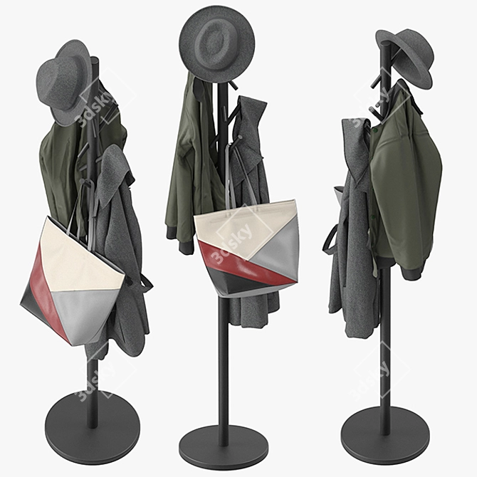 Naula Modern Coat Rack 3D model image 2