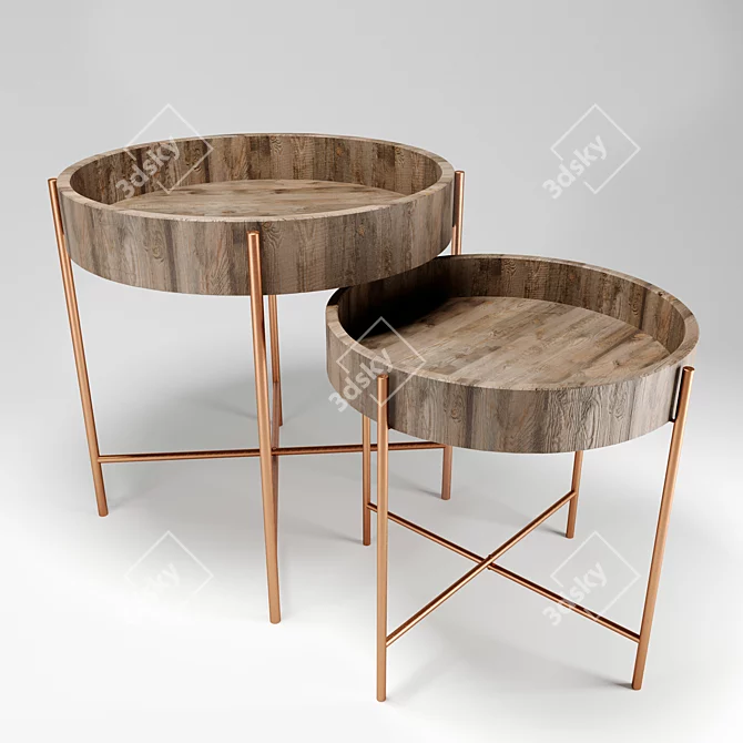 Modern Zara Home Table 3D model image 1