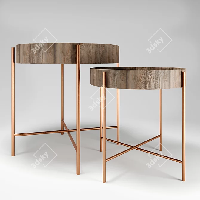 Modern Zara Home Table 3D model image 2