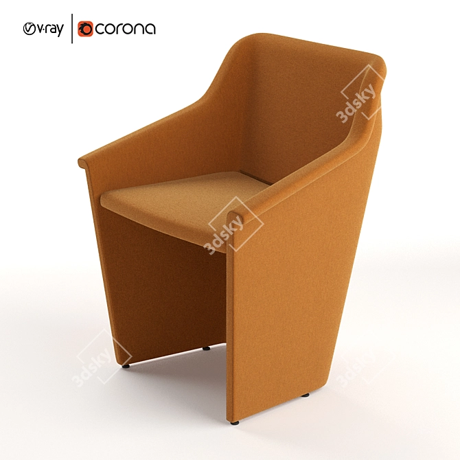 Orlandini Design Cabrio 2.0 Armchair: Versatile Elegance in One 3D model image 1