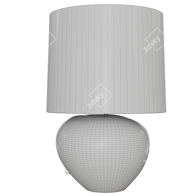 Elegant Murano Glass Table Lamp 3D model image 3