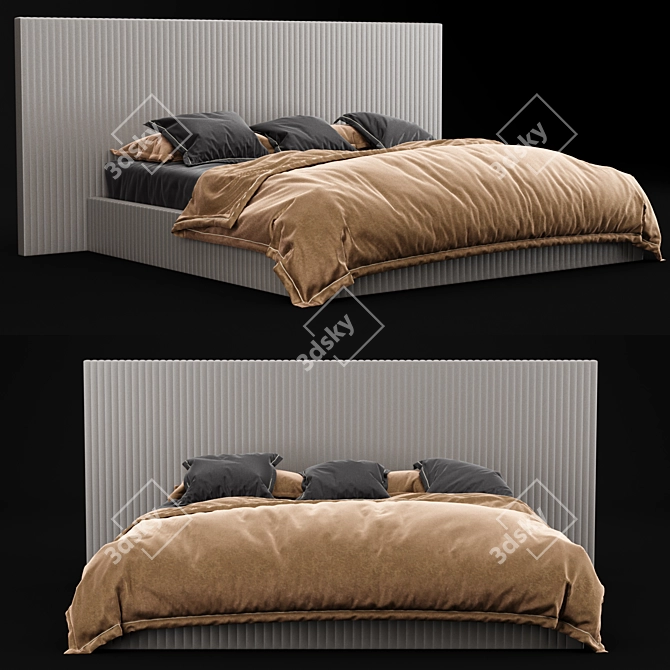 Sleek Turbo Bed 3D model image 1