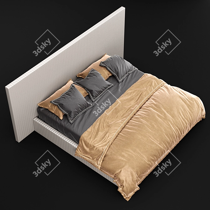 Sleek Turbo Bed 3D model image 3