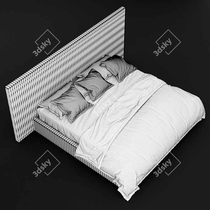 Sleek Turbo Bed 3D model image 4