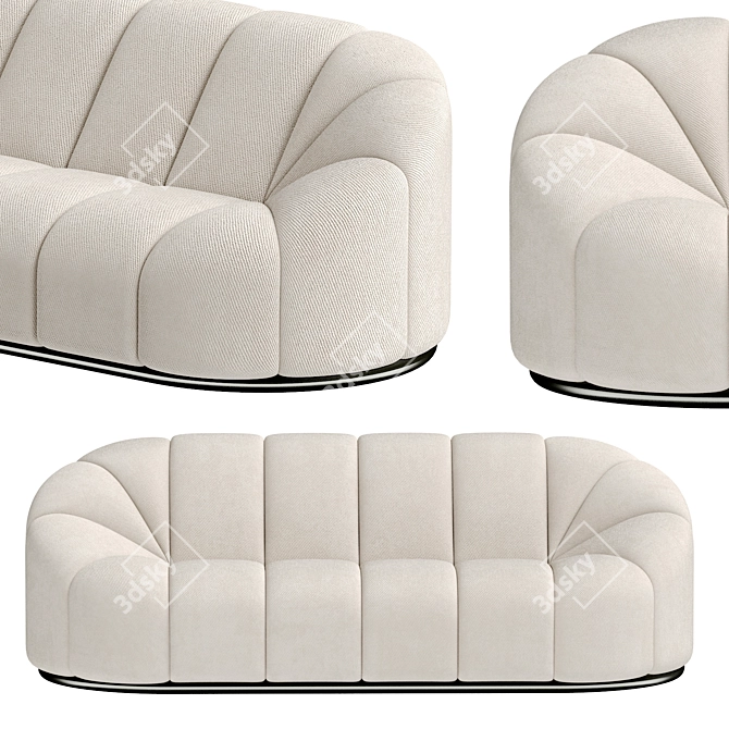 Alpha Sofa by Pierre Paulin 3D model image 1