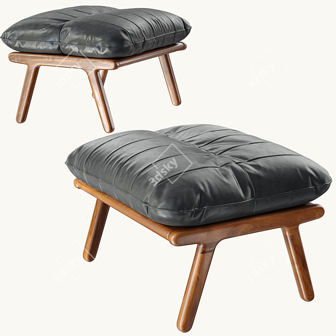 Luxury Leather Footstool: de Sede DS-531 3D model image 1