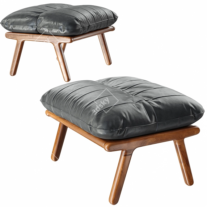 Luxury Leather Footstool: de Sede DS-531 3D model image 3