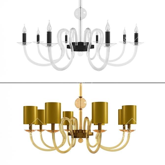 Luxury Lexington Chandelier 3D model image 2