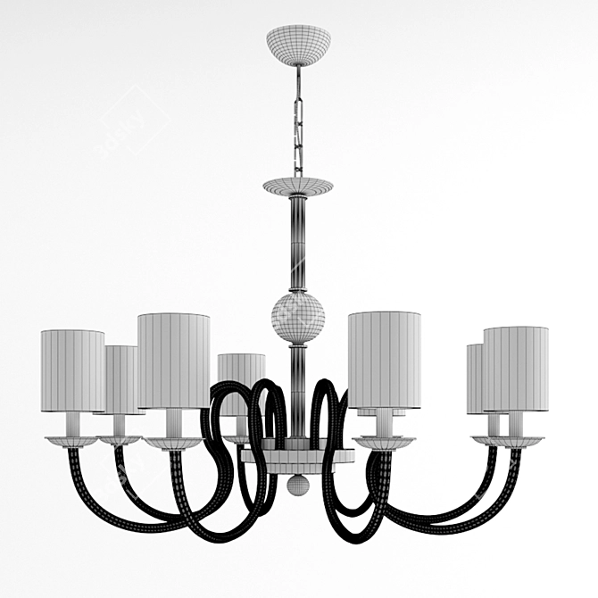 Luxury Lexington Chandelier 3D model image 3