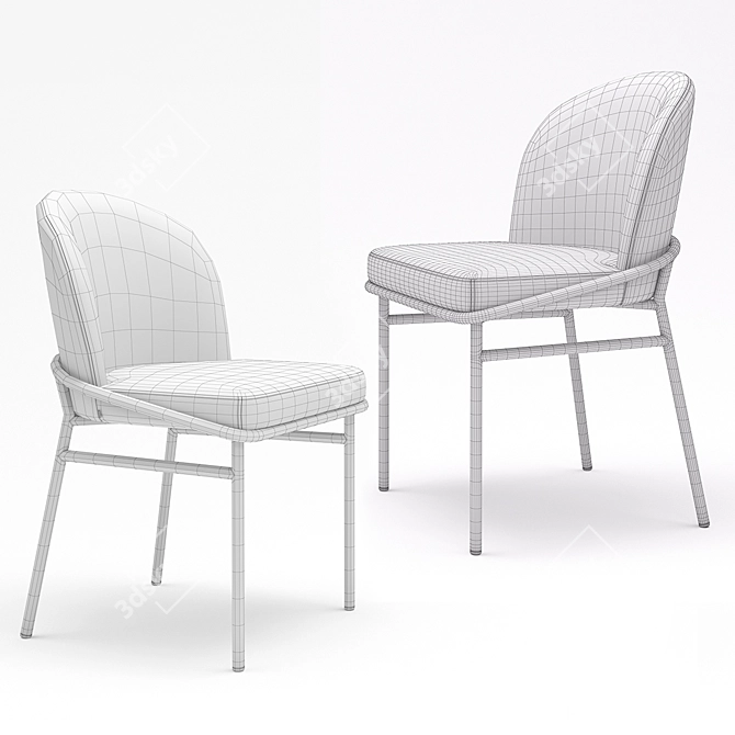 Eichholtz Willis Dining Chair: Sleek and Stylish 3D model image 5