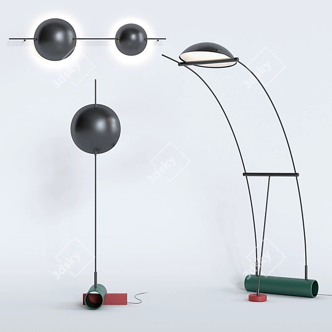 Modern Light Set by Tomas Alonso 3D model image 1