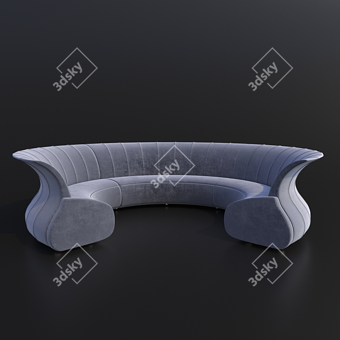 Sculptural Circle Sofa: Eclipse by Desforma 3D model image 2