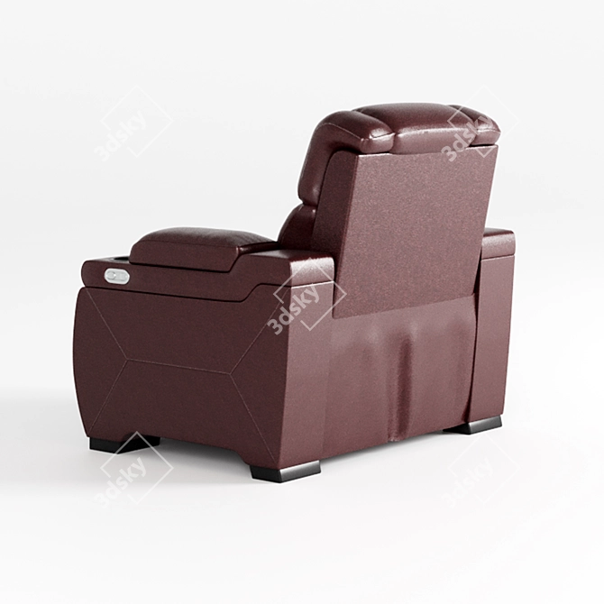 Title: Luxury Chocolate Power Recliner 3D model image 3