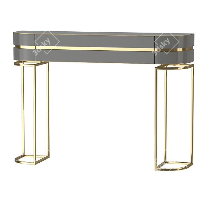 Modern Console Table with PBR Glossiness 3D model image 2