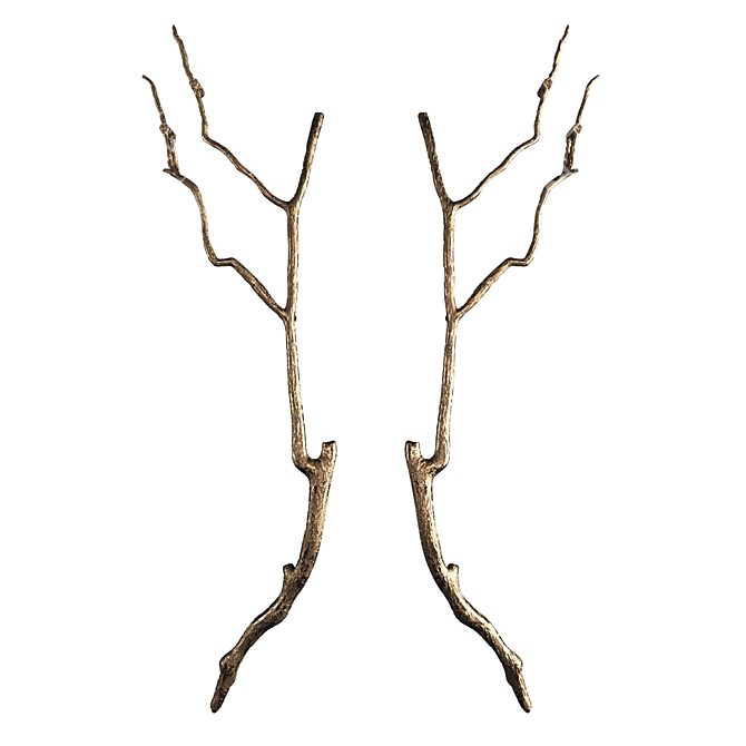 Elegant Branch Wall Decor 3D model image 1