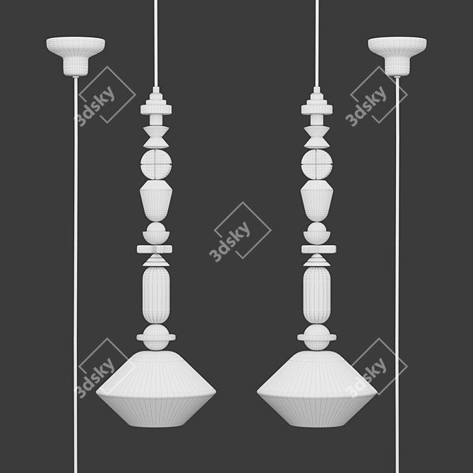 Ferroluce Deco Lariat Pendant 3D model image 2