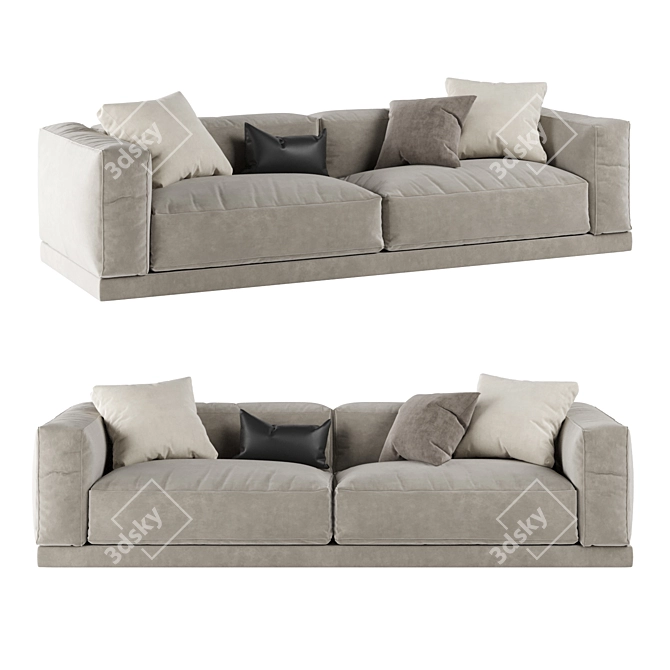 Urbanfun Caring Stripes Sofa 3D model image 1