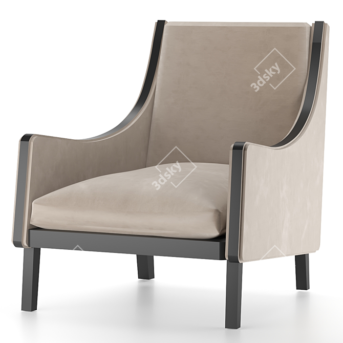 Cozy Arm Sofa: Comfort in a Compact Design 3D model image 1