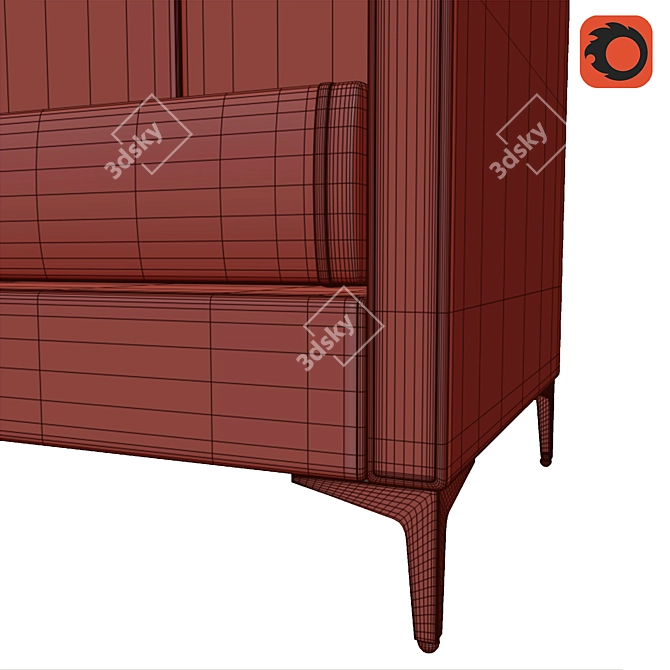 Modern 2-Seater Sofa M6 3D model image 4