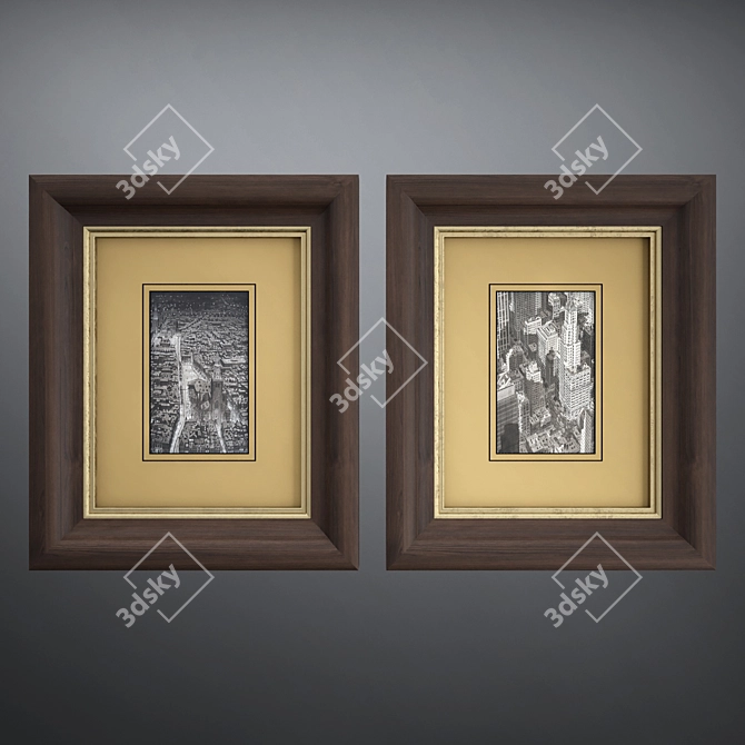 Elegant Classic Art Prints 3D model image 1