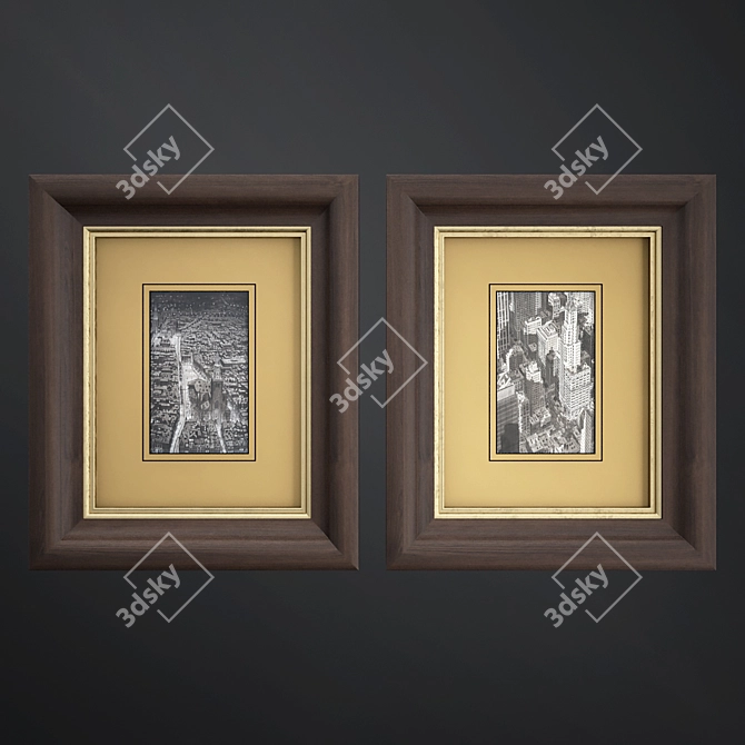 Elegant Classic Art Prints 3D model image 3