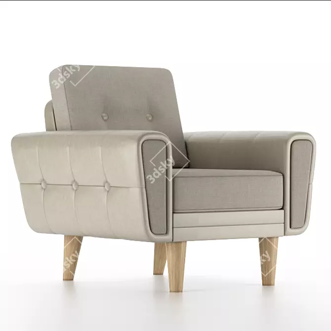 Modern Comfort: Harvey Armchair 3D model image 1