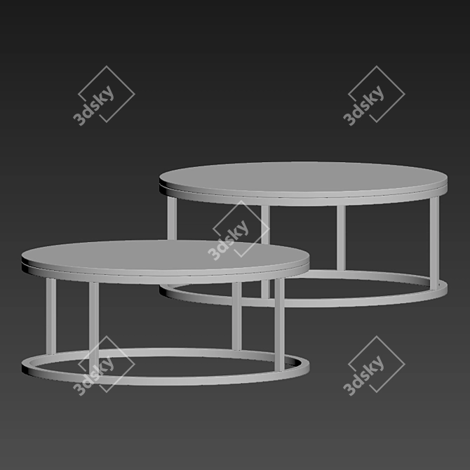 Marble Coffee Table: Smart & Stylish 3D model image 2