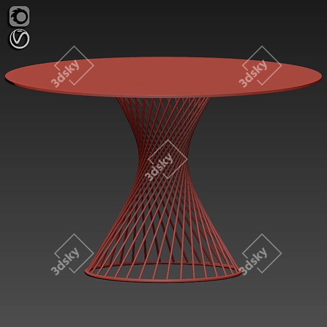 Elegant Dining Set: Poliform Sophie Chair & Calligaris Vortex Table 3D model image 3