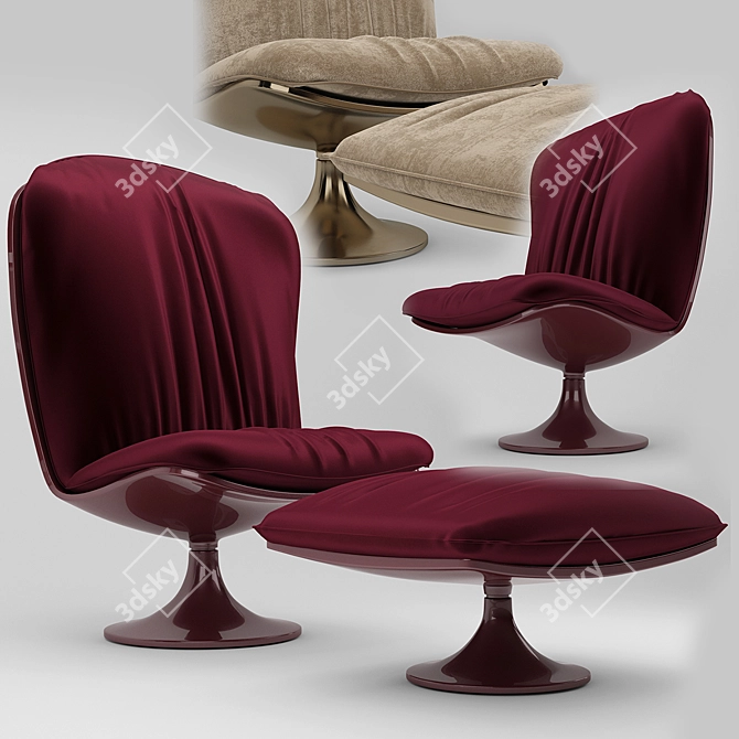 Elegant Marilyn Armchair by Baxter 3D model image 1