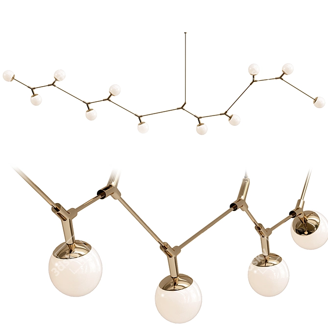 Modern Luster G4 LED Chandelier 3D model image 1