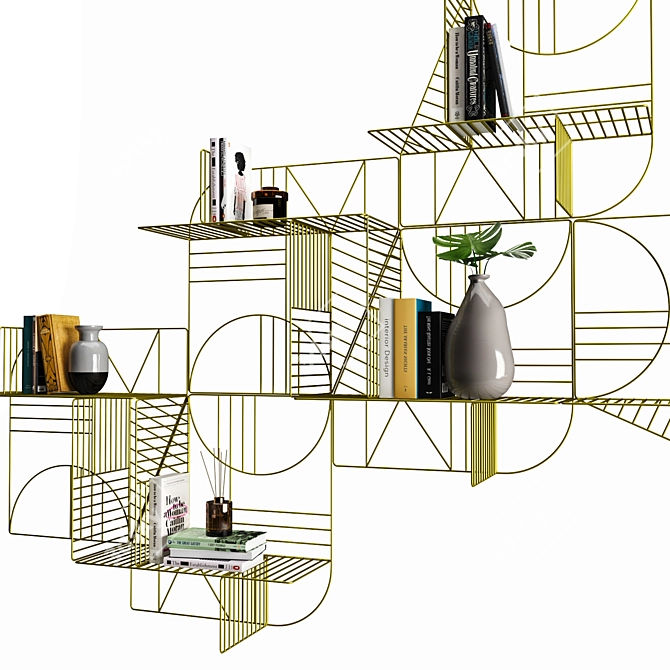 Musa Mogg Metal Shelf: Versatile Design & Modern Aesthetic 3D model image 2