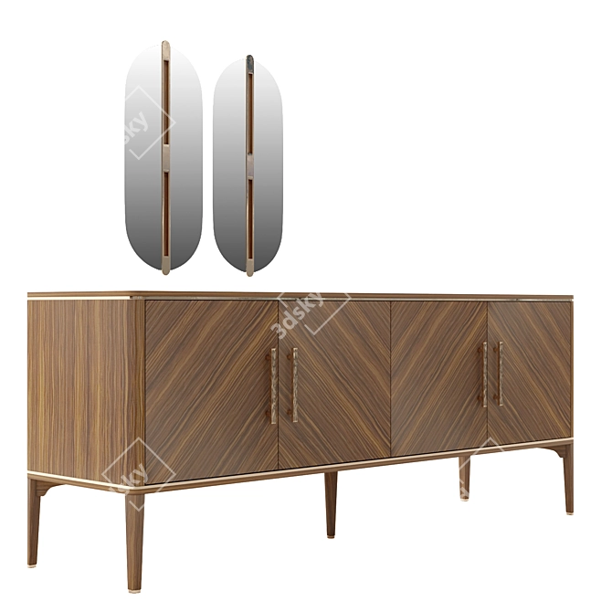 Elegant Enza Raum Sideboard - Sleek Design & Ample Storage 3D model image 2