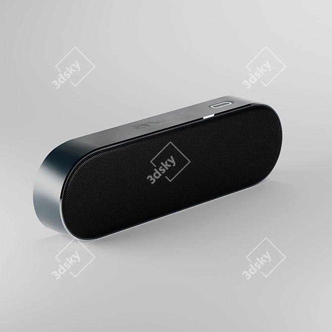 AWEI Y220 Gray Portable Speaker | High-Quality, Easy-to-Carry 3D model image 2