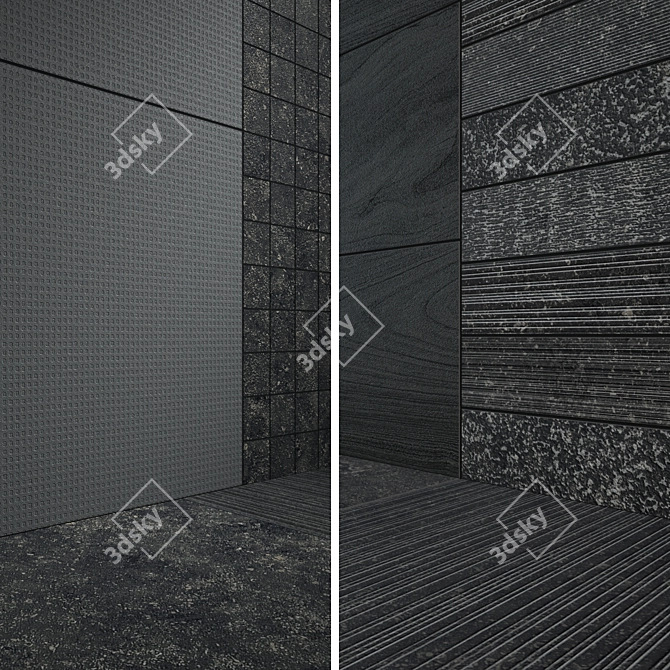 Italon Black Stone Room Collection 3D model image 3