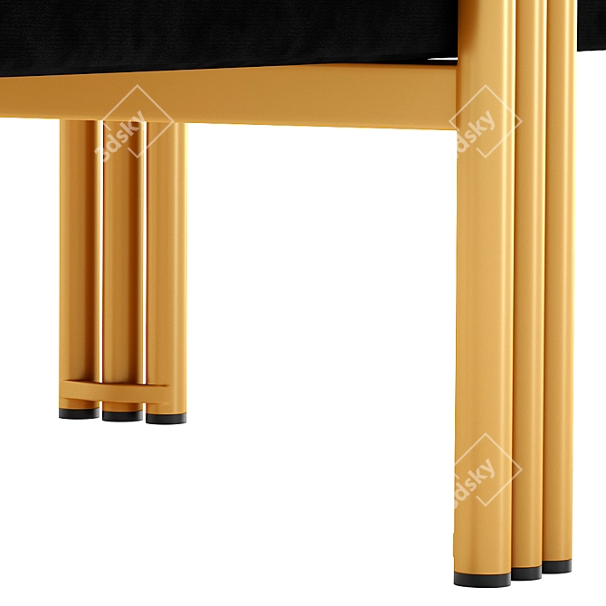 Elegant Burnett Stool: Stylish Seating Solution 3D model image 4