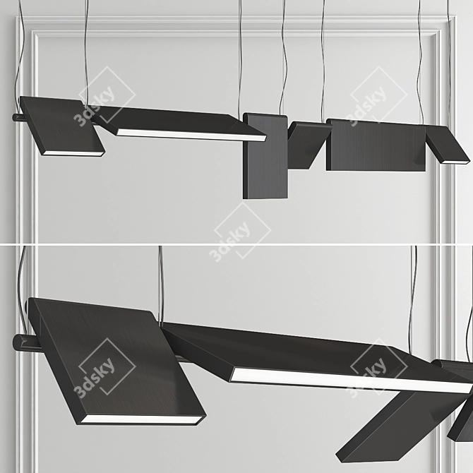 Sleek Axis Modular Lighting 3D model image 1