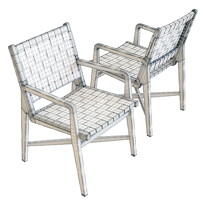 Luxurious Leather Arm Chair: Crate & Barrel Taj 3D model image 3