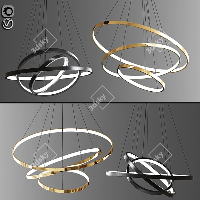 Laluno Ring Lord Lamp - Illuminate Your Space 3D model image 1