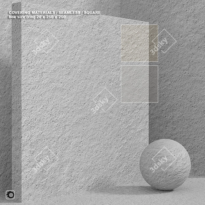 Seamless Concrete Plaster Set 3D model image 1