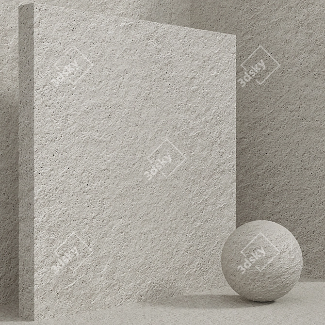 Seamless Concrete Plaster Set 3D model image 2