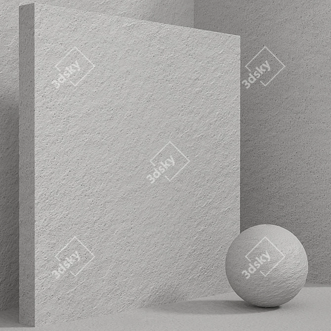 Seamless Concrete Plaster Set 3D model image 3