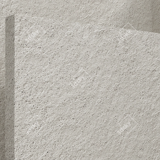 Seamless Concrete Plaster Set 3D model image 4