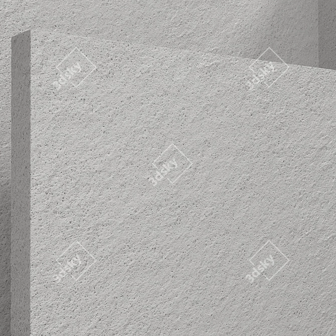 Seamless Concrete Plaster Set 3D model image 5