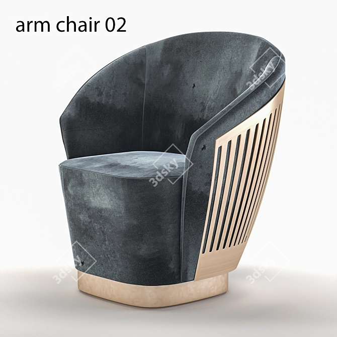 Stylish Armchair - Designer Edition 3D model image 1