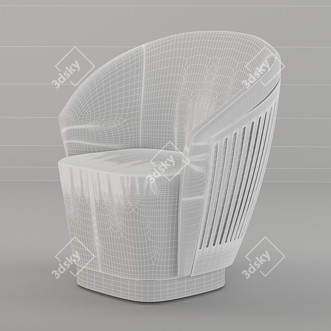 Stylish Armchair - Designer Edition 3D model image 3