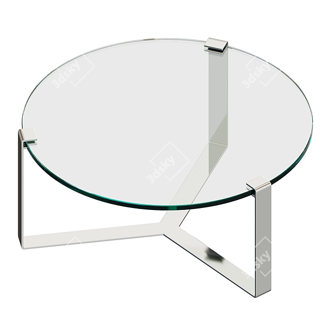 DRAENERT Klassik 1022: Elegant Steel and Glass Tables 3D model image 2